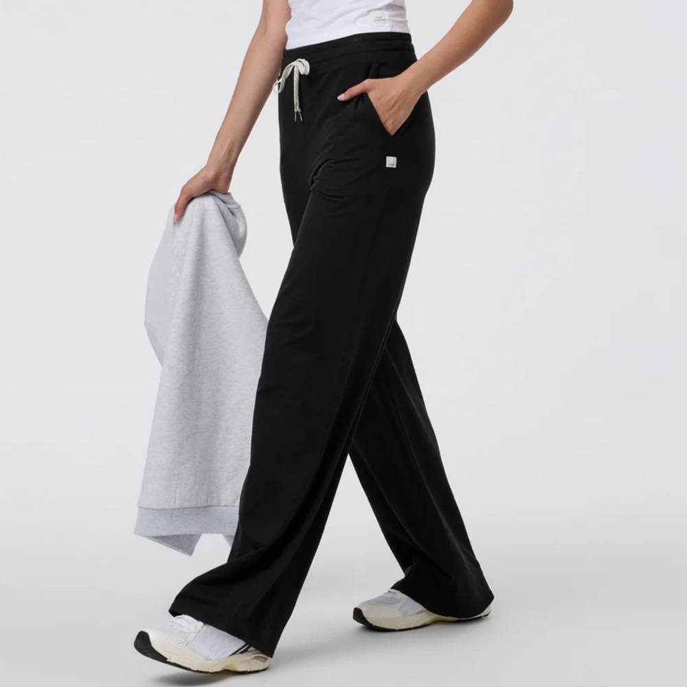 Vuori Halo Wideleg Pant - M Heather Black